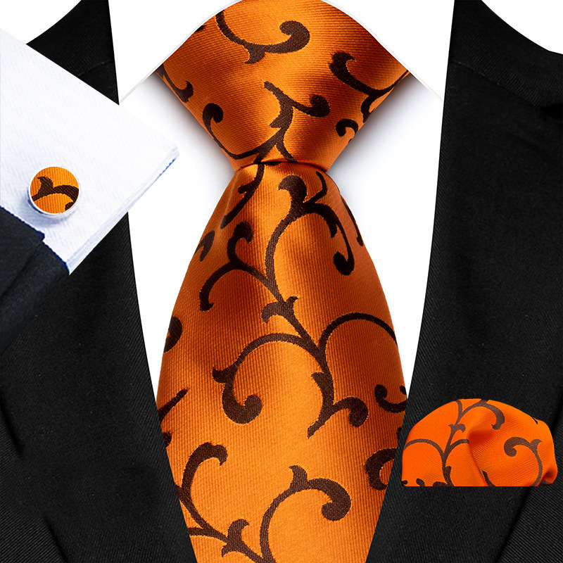 100% Silk Tie Set for Men Luxu - Pocket Square Set 评论和价格