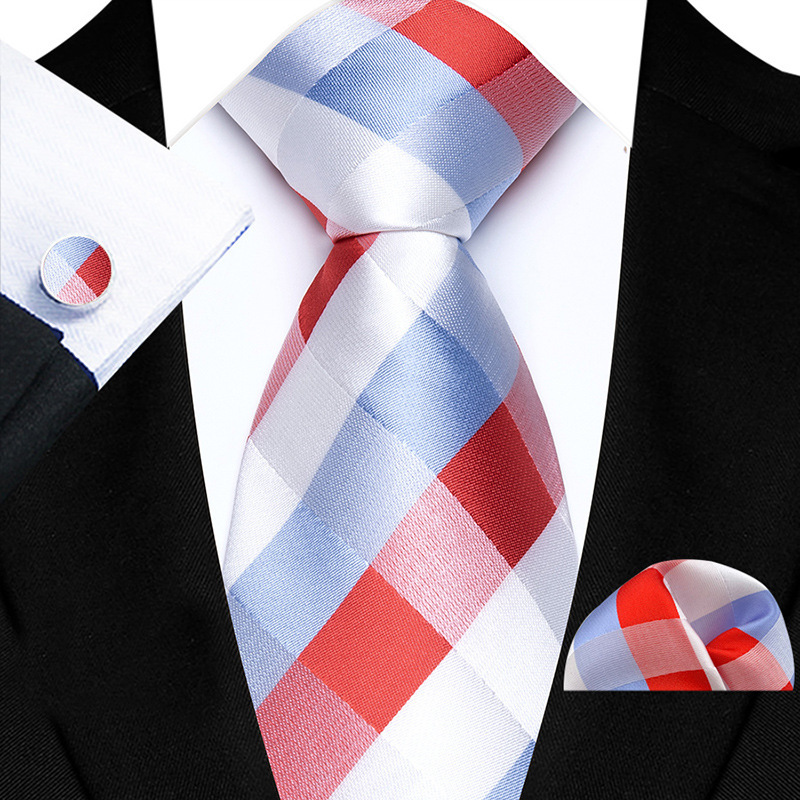 100% Silk Tie Set for Men Luxu - Pocket Square Set 评论和价格