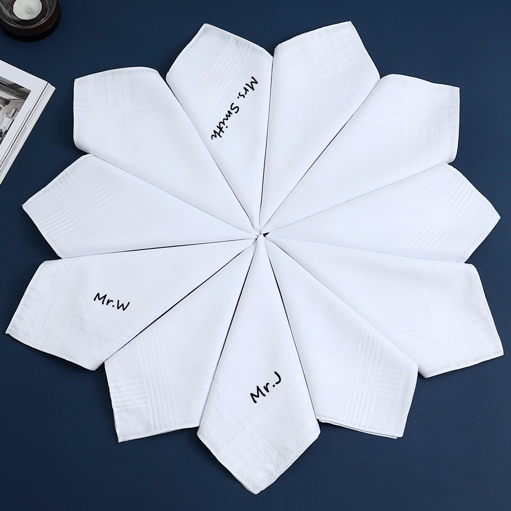 Personalized Custom Text Cotto - Handkerchief Cotton Men 评论和价格