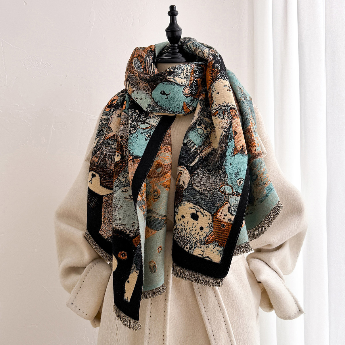 Imitation Cashmere Fringed Sca - Pashmina Wrap Large 评论和价格