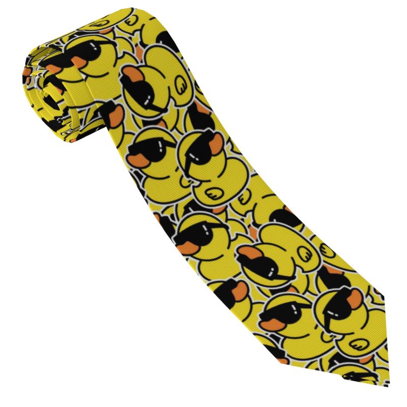 Cute Rubber Ducks Necktie Men  - Skinny Tie Men 评论和价格