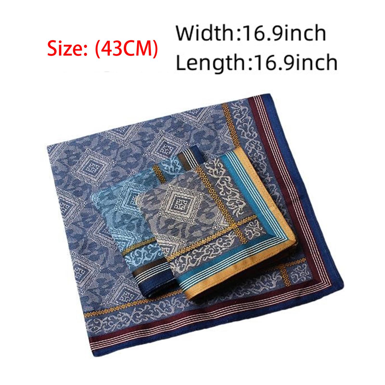 3Pcs Pocket Square Hankies Cot - Handkerchief Cotton Men 评论和价格
